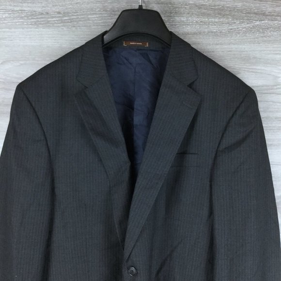 Peter Millar Grey Stripe 2 Button Jacket Blazer - Picture 2 of 5